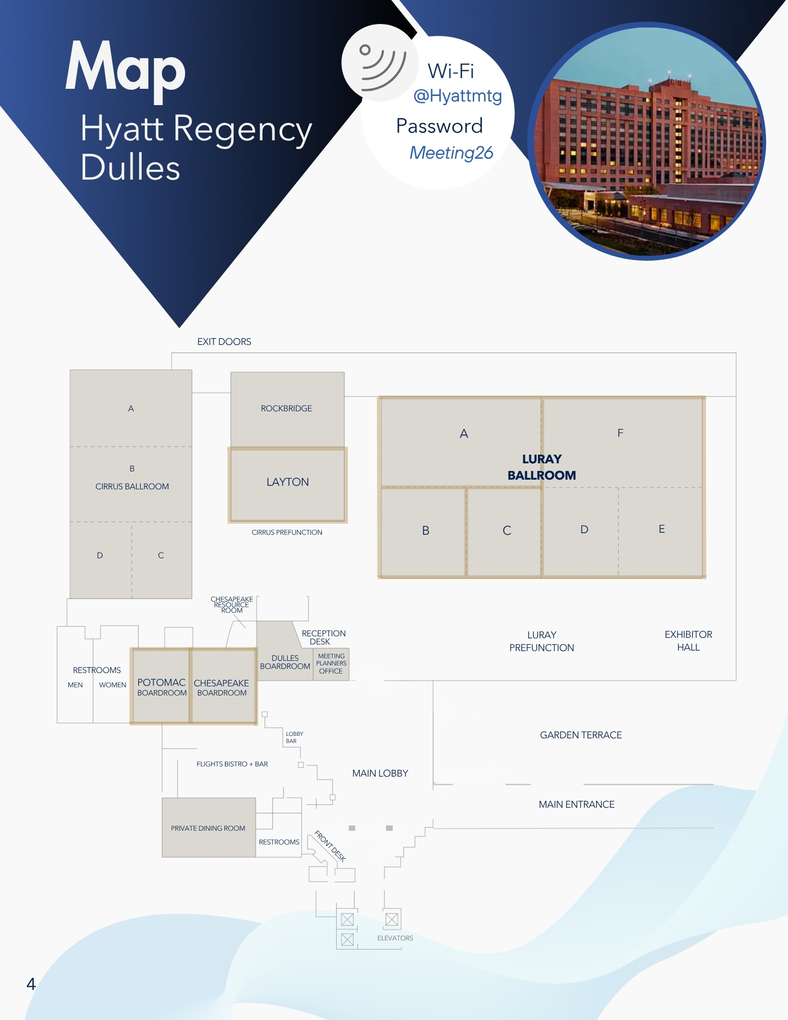 Map of Hyatt Regency Dulles