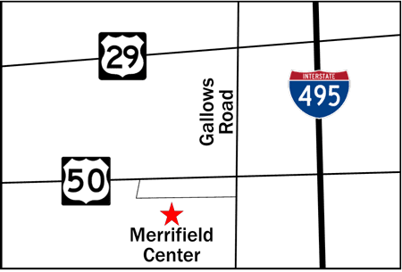 Merrifield Center map