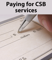 Photo of person filling out a check