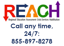 REACH logo and phone number