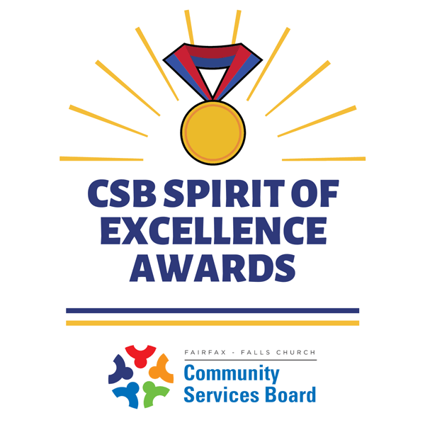 gold medal with text CSB Spirit of Excellence Award below