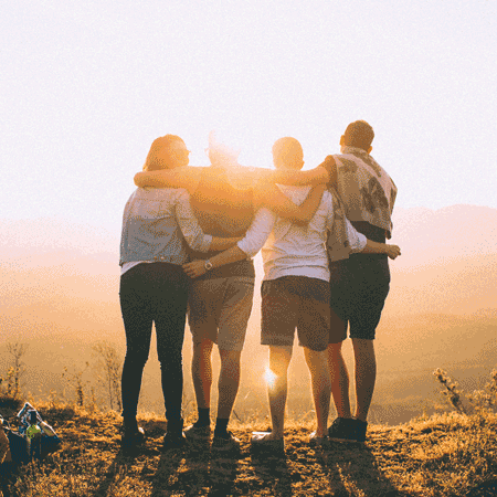 Photo of teens on a hike