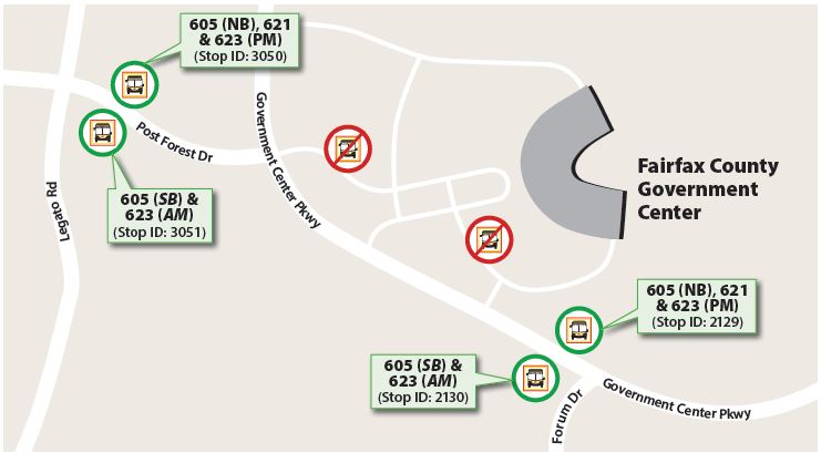 602,621-623 route detours for Celebrate Fairfax