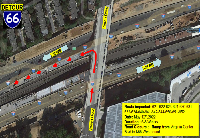 66W Vaden Drive Ramp Connector Detour