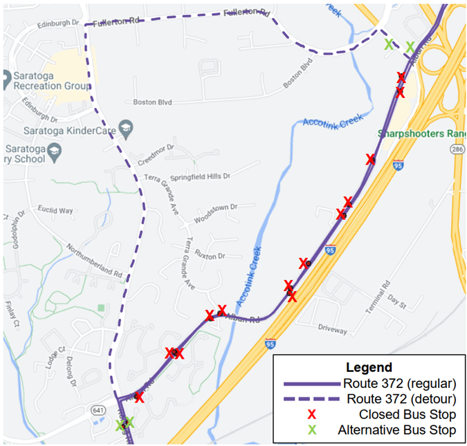 Alban road closure