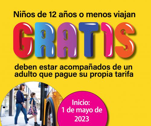 Kids 12 and under ride free