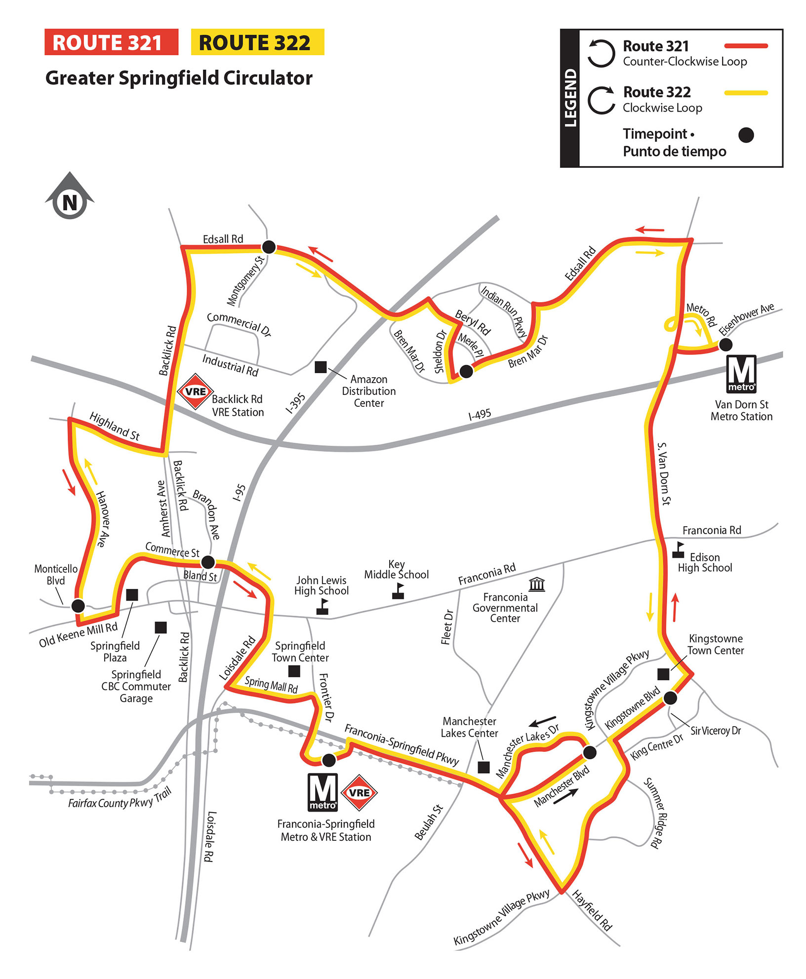 Route 321 bus route map