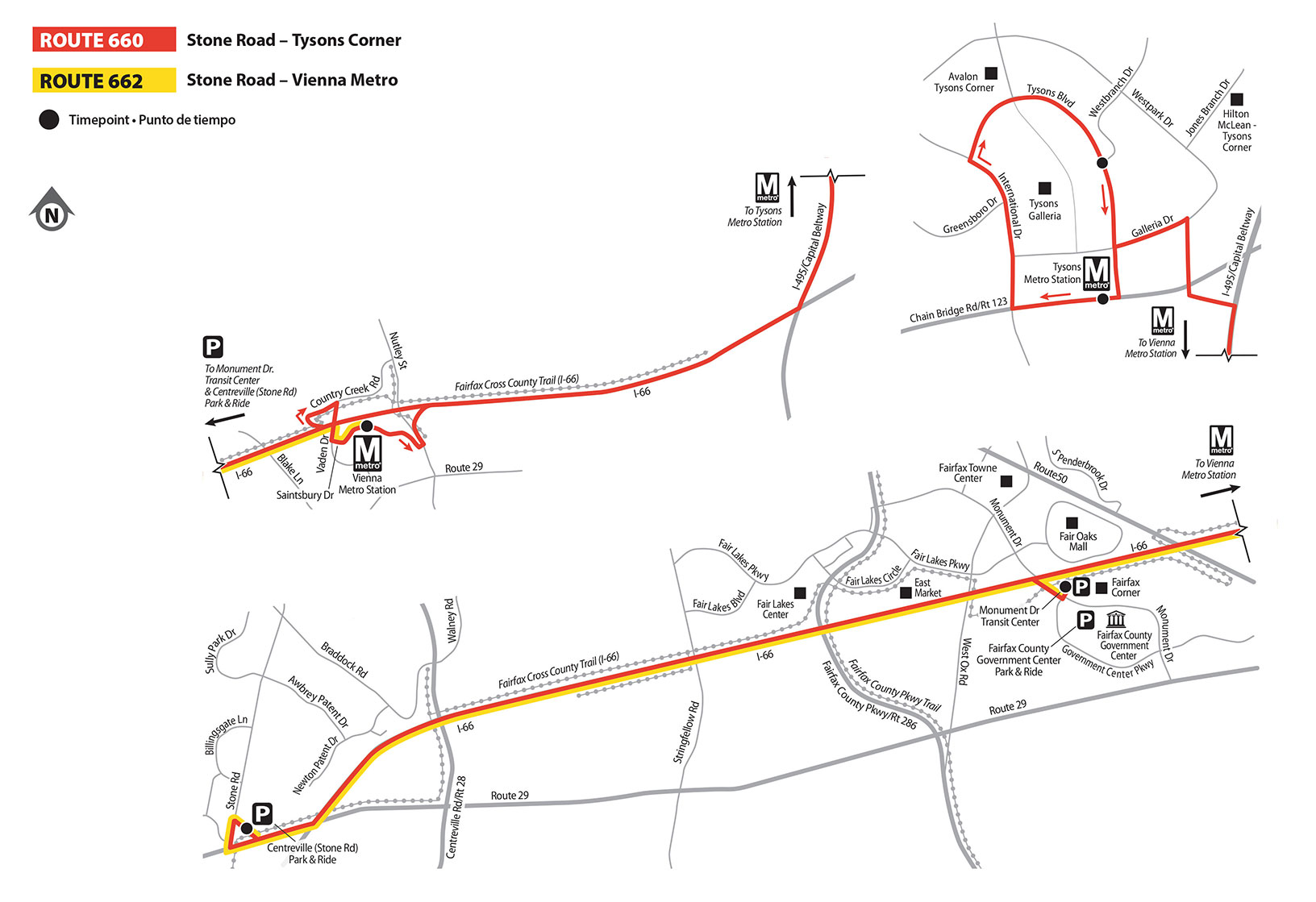Route 660 bus route map