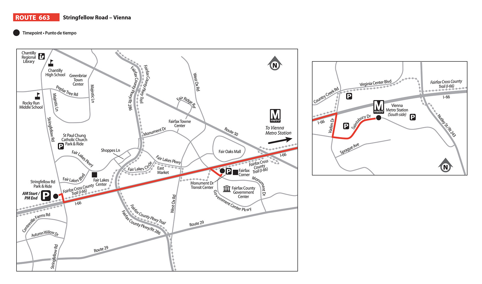 Map of Route 663