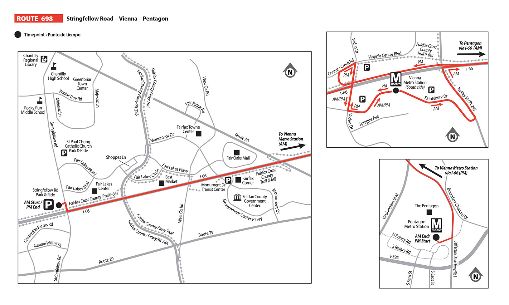 Map of Route 698