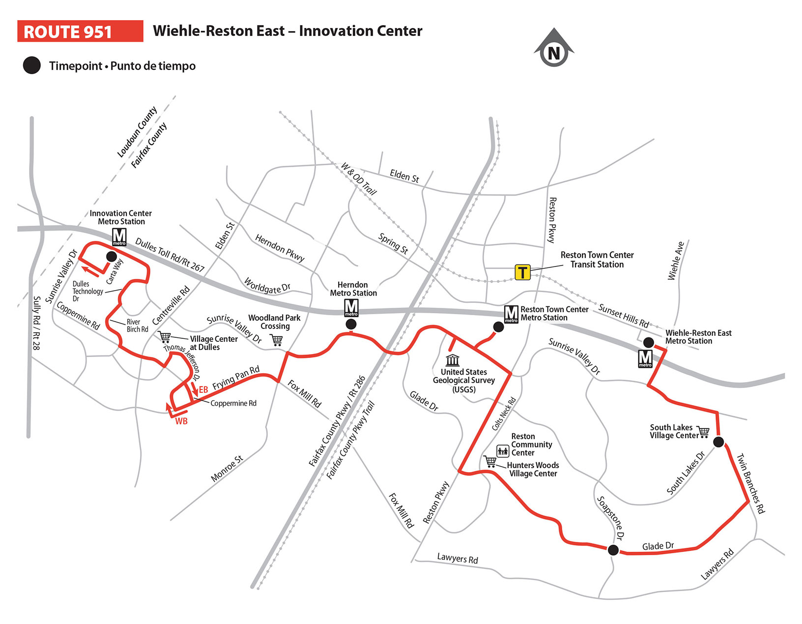 Map of Route 951