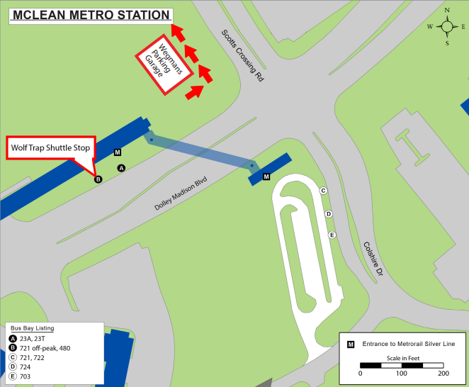 Wolf Trap McLean Map