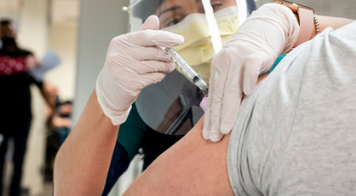 person receiving vaccine