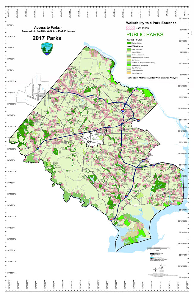 Access to parks map.
