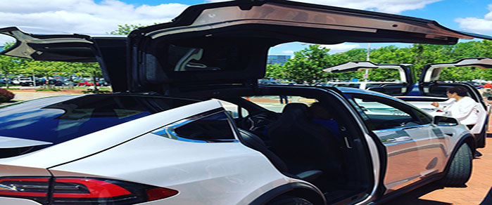 Tesla Model X at the Fairfax County Autonomous Vehicle Event.