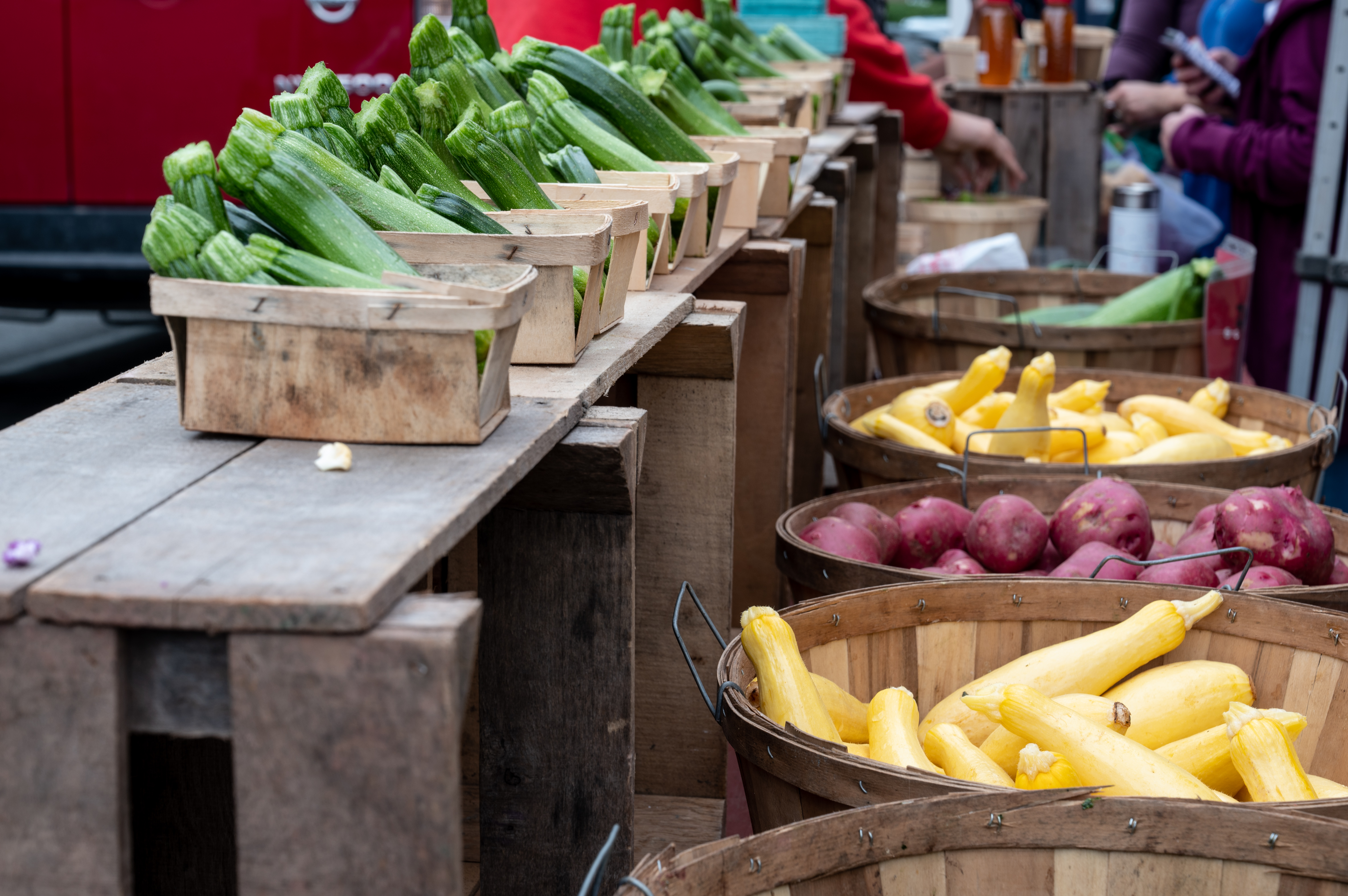 photo of produce at a farmers market