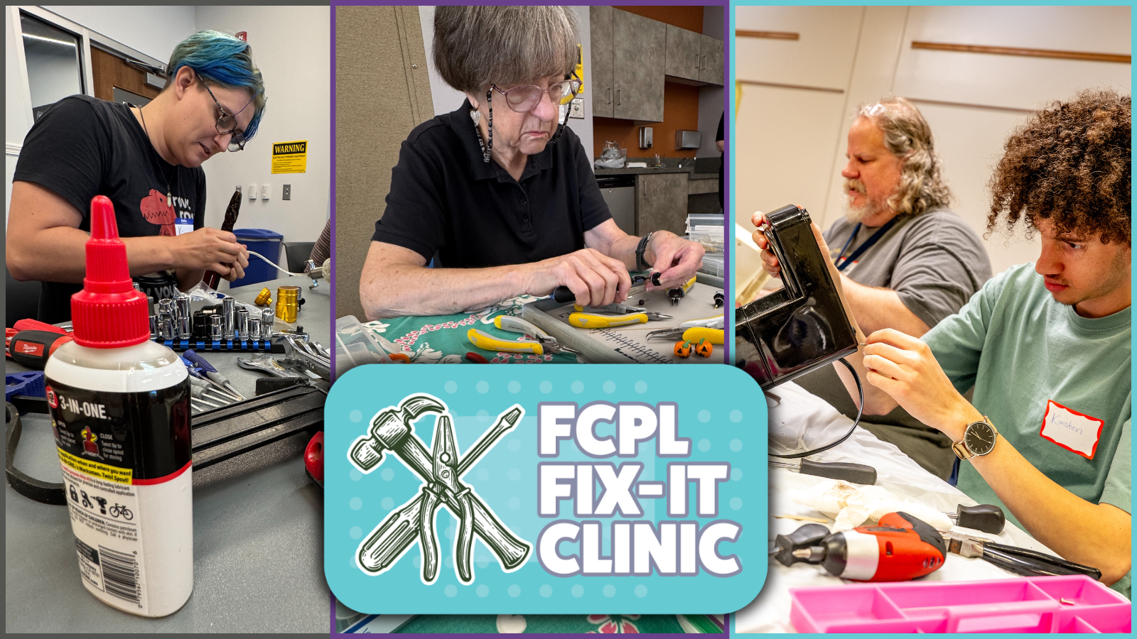 fix it clinic photo collage