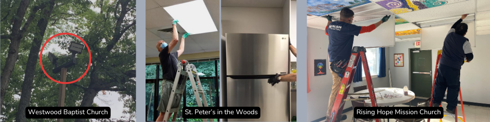 collage of photos from the projects of Westwood, St. Peters and Rising Hope