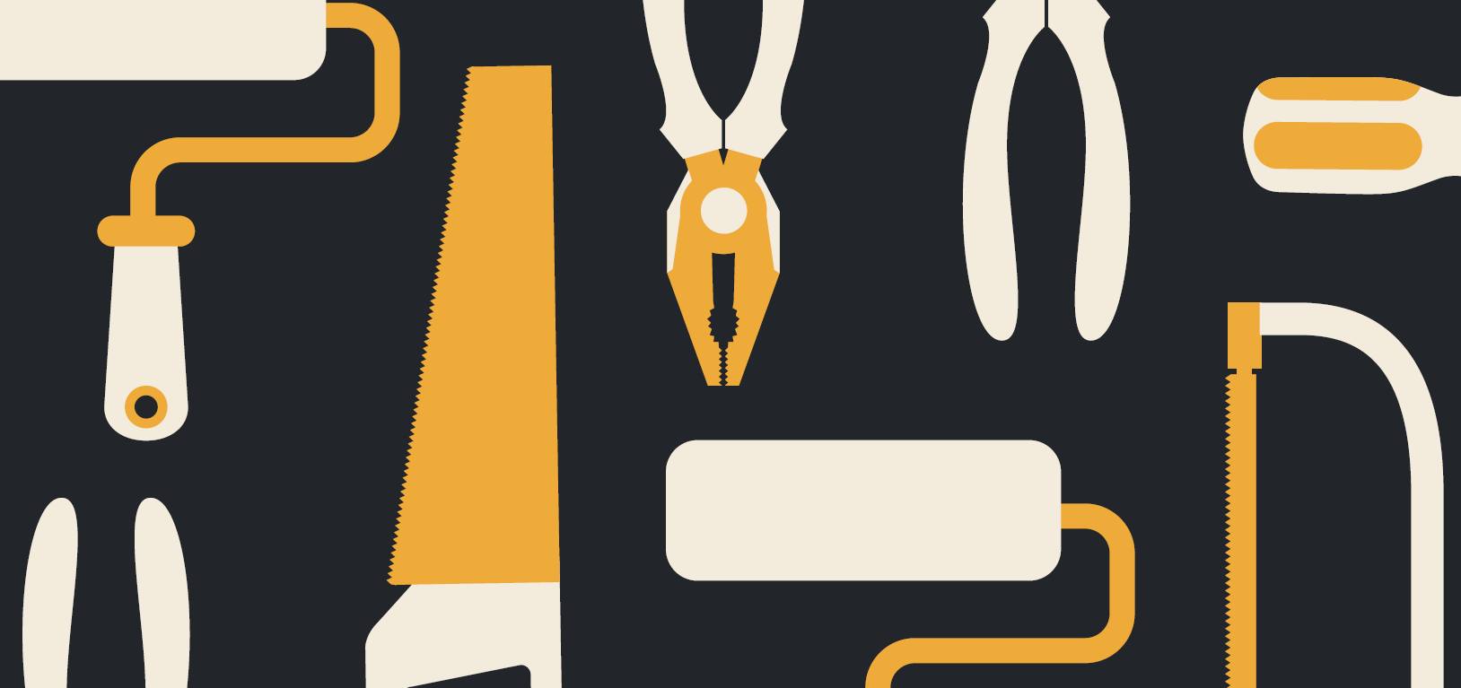 graphic of drawn tools 