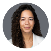 headshot of woman with white shirt