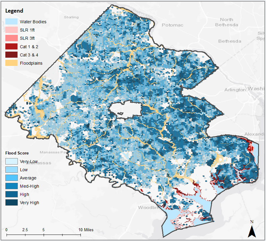 Flood Map for Resilient Fairfax National Poster
