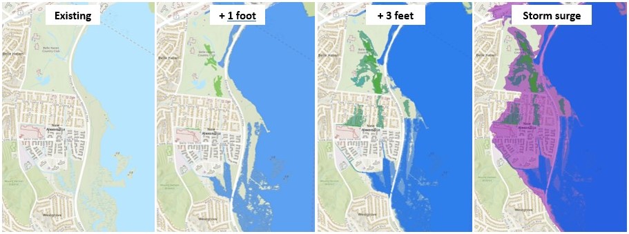 sea level rise maps from alexandria virginia