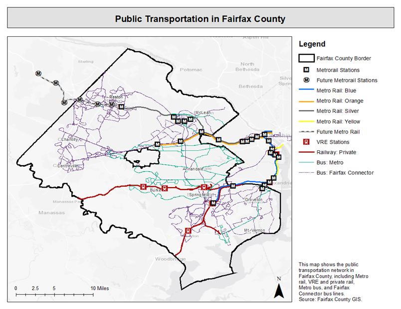 public transportation in fairfax county map
