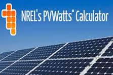 screenshot of NREL's PVWatts calculator site