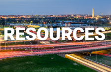 photo of northern virginia highways with the word RESOURCES overlaid in white text