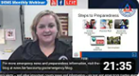 screenshot of a dems video featuring a woman hosting a webinar