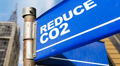 Reduce CO2 street sign