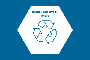 Reduce and divert waste web icon
