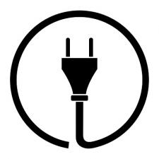Icon of an electrical plug and cord