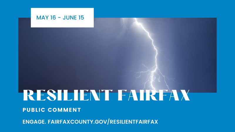 Resilient Fairfax public comment period storm graphic