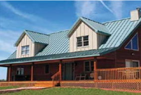 house with green roof