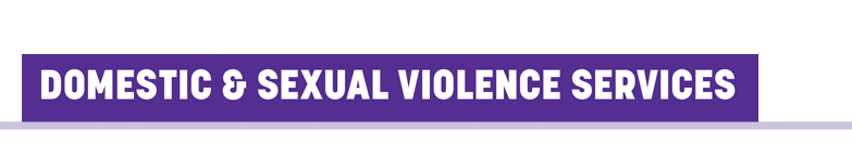 Domestic and Sexual Violence Services