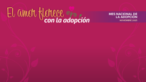 National Adoption Awareness Month (MS Teams/Zoom Background Spanish)