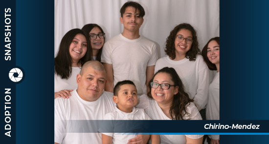 Adoption Snapshots - Chirino-Mendez family feature photo graphic