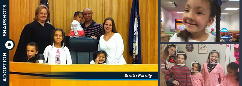 Adoption Snapshots - Smith family collage photo graphic