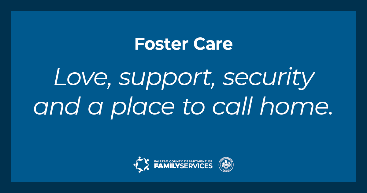 Foster Care Love Support Security and a Place to Call Home Twitter graphic