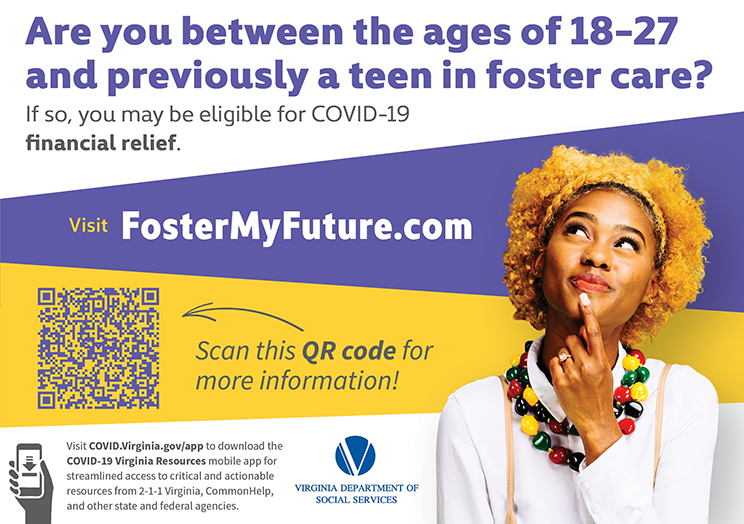 VDSS COVID financial relieve for teens previously in foster care graphic - person thinking
