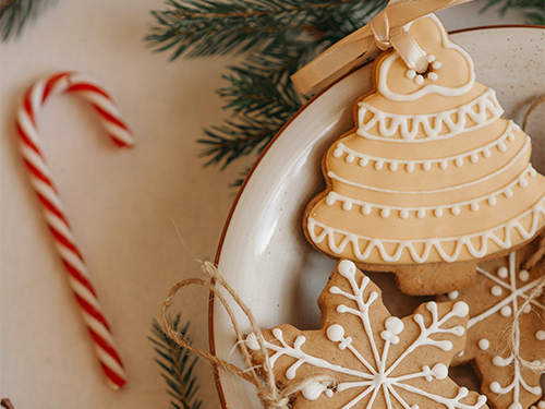 holiday cookies on plate