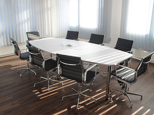 empty conference room table