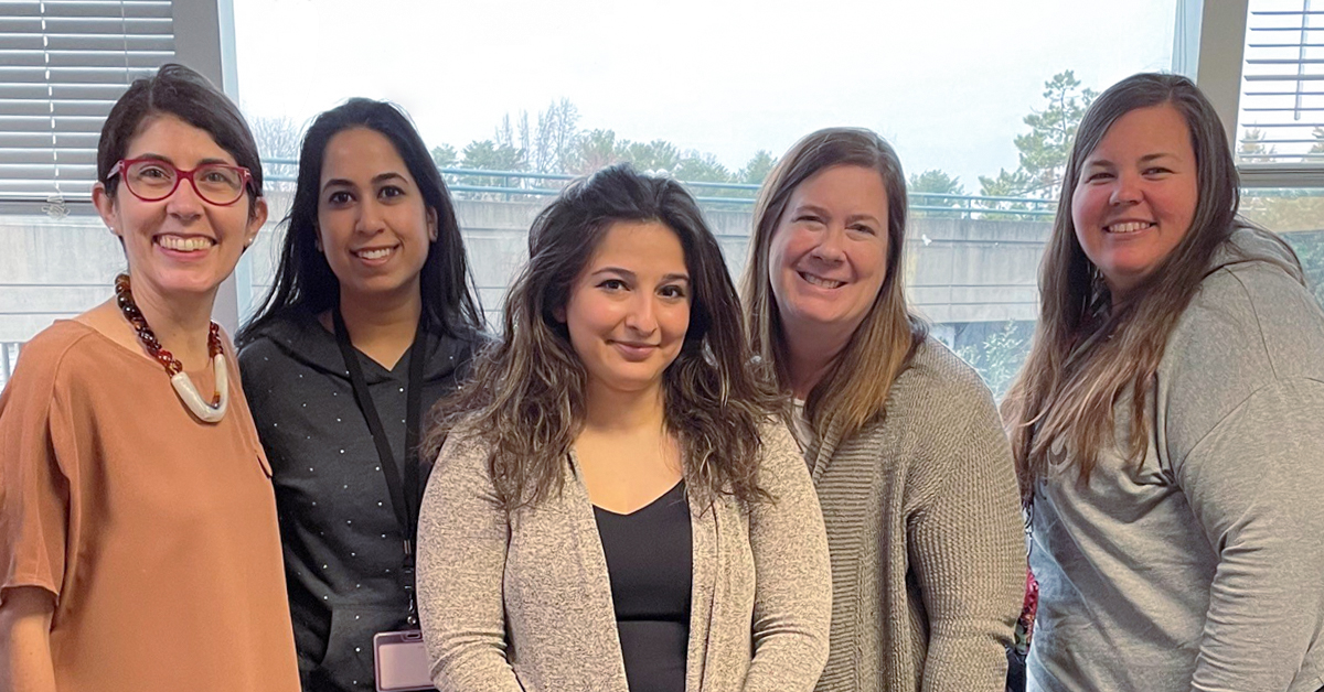 Permanency Unit staff from left to right: Ann Kim, Namisha Khatri, Neda Ghodsi, Maggie Moreland, Erin Walsh