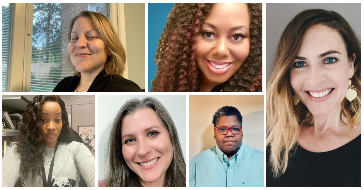 Post-Permanency and Life Skills Unit staff from left to right: (top row) Anne Goldberg, Charisma Canty, Kendra Smith, (bottom row) Dyneaka Harrison, Sarah Henson Young, Rachell Baskerville, (not pictured) Shaton Dunmore