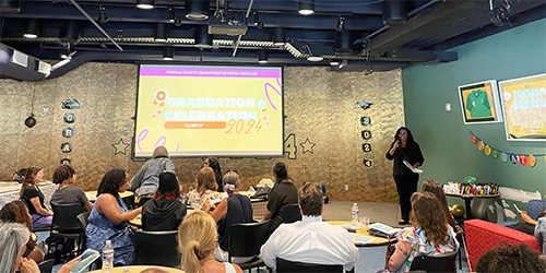 foster care graduation presentation screen
