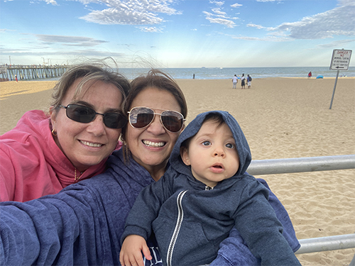 Gina, Alejandro, Antoinette- smiling at beach
