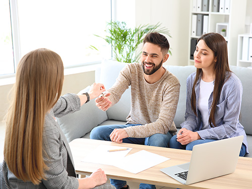 couple meeting with social worker