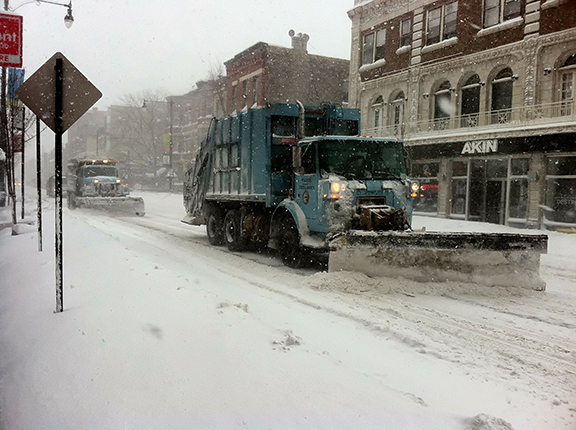 truck plowing snow
