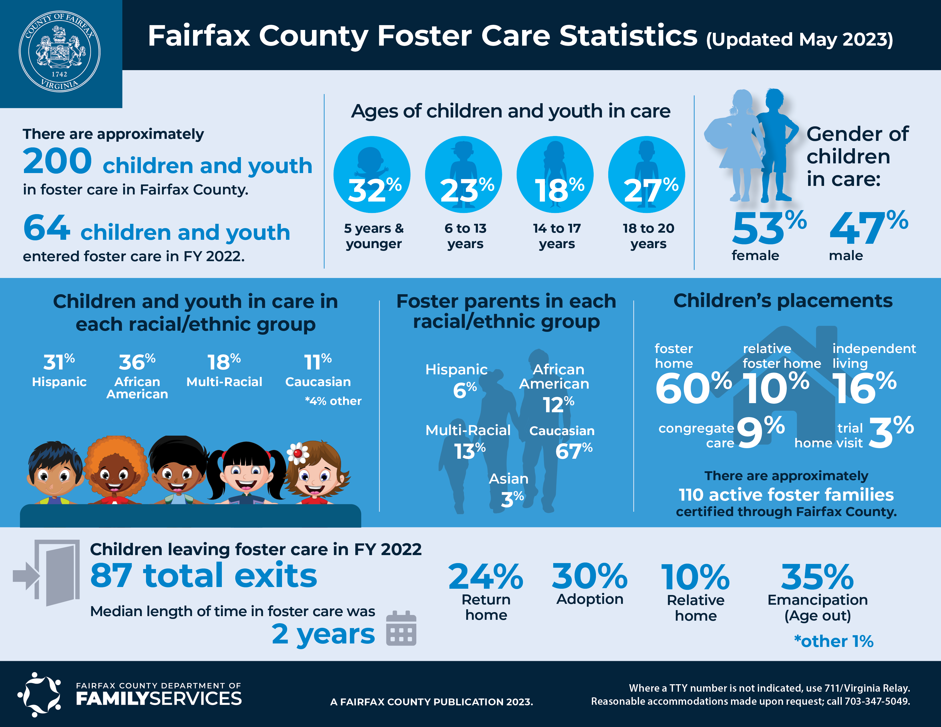 Fairfax County Foster Care Annual Statistics Family Services